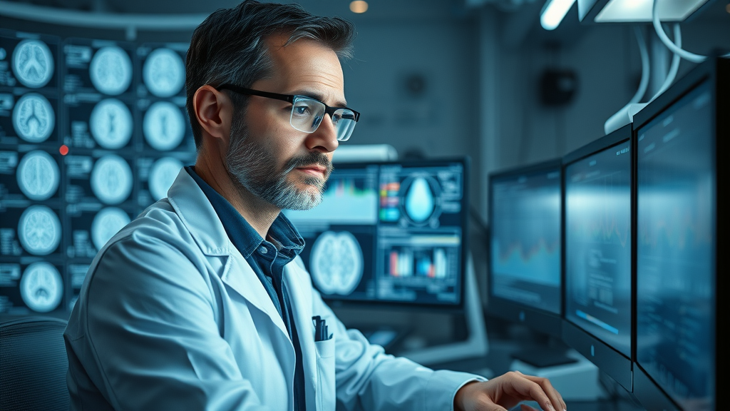 physical activity brain research: expert analyzing brain scans and physical activity data for autism spectrum disorder