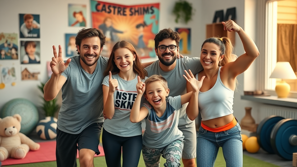happy family sensory-friendly workout motor skills body awareness sensory integration achievement