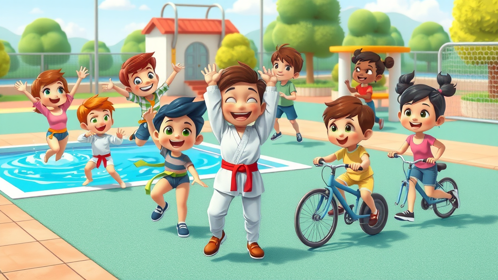 Diverse physical activities for autistic children, swimming, martial arts, yoga, cycling, dance, positive effects, physical activity autism