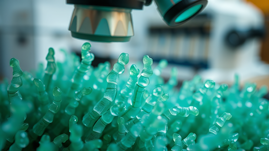 Blue-green algae close-up microscope stem cell product for autism spectrum disorder